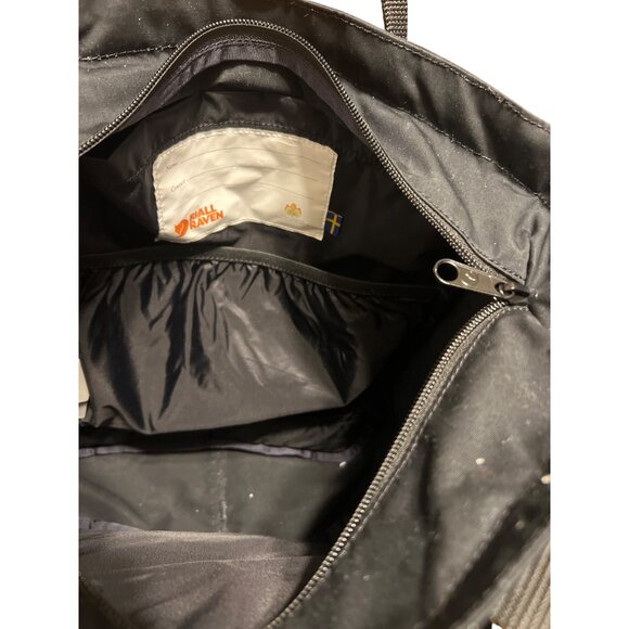 Fjallraven Kanken Black G-1000 Backpack Totepack Front Zipper Pocket Adj Straps - Picture 8 of 9